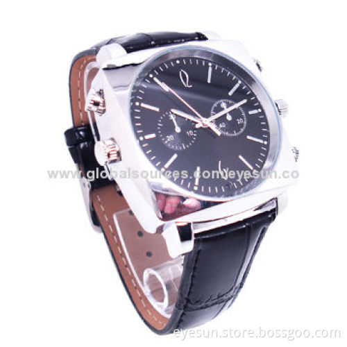 Hidden Wristwatch Camera with 5V DC Voltage, H.264/1, 280 x 720 Cam Pixels, 30fps, Mini USB